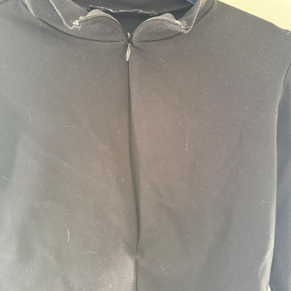 Naked Wardrobe Black Crop Top Mock Neck Long Sleeve Bodycon Basic Size Medium - Picture 5 of 7